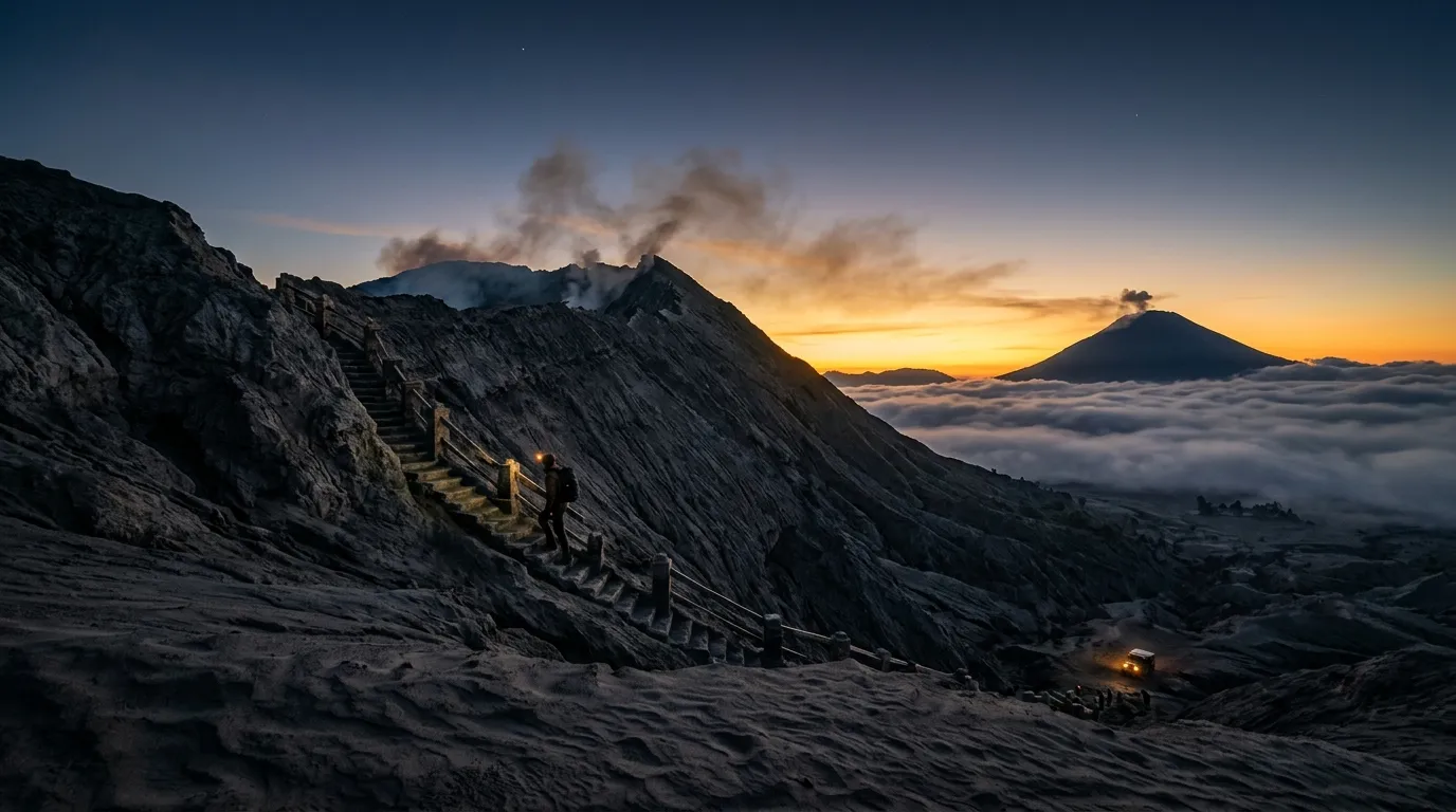 Private SUV tour on the road to Mount Bromo, East Java at sunrise